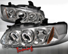 SpecD Chrome Halo LED Projector Headlights Nissan Sentra 00-03