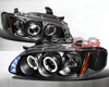 SpecD Black Halo LED Projector Headlights Nissan Sentra 00-03