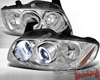 SpecD Chrome Halo LED Projector Headlights Nissan Sentra 04-06