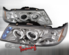 SpecD Chrome Halo LED Projector Headlights Nissan Sentra 95-99