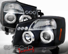 SpecD Black Halo LED Projector Headlights Nissan Armada 05-07