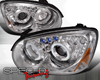 SpecD Chrome Halo LED Projector Headlights Subaru WRX STI 04-05