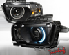 SpecD Black CCFL Halo LED Projector Headlights Chevrolet Camaro 10-13