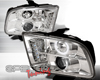 SpecD V2 Chrome CCFL Halo LED Projector Headlights Ford Mustang 05-09