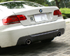 3D Design Carbon Fiber Rear Diffuser 2 Tip Exhaust BMW 3 Series E92 E93 335i Coupe Convertible M-Sport 06+