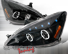 SpecD Black CCFL Halo LED Projector Headlights Honda Accord 03-07