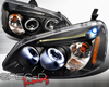 SpecD Black CCFL Halo LED Projector Headlights Honda Civic 01-03