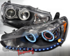 SpecD R8 CCFL Halo Red Projector Headlights Mitsubishi EVO X 08-10