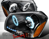 SpecD Black CCFL Halo LED Projector Headlights Dodge Magnum 05-08