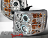 SpecD V1 Chrome CCFL Halo Projector Headlights Chevy Silverado 07-10