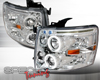 SpecD V2 Chrome CCFL Halo Projector Headlights Chevy Silverado 07-10