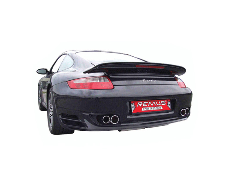 REMUS Round Quad Tip Rear Muffler Porsche 911 Turbo 3.6L 997 Turbo 07+