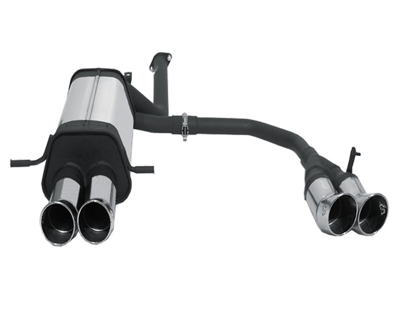 REMUS Round Rallye-Design Quad Tip Rear Muffler Subaru WRX STI 2.0L Turbo 02+