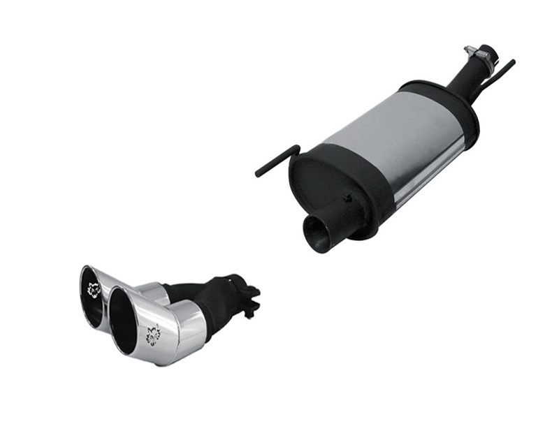 REMUS Round Rallye-Design Dual Tip PowerSound Rear Muffler w/ Valve Control Volkswagen Golf III 1.6L 91+