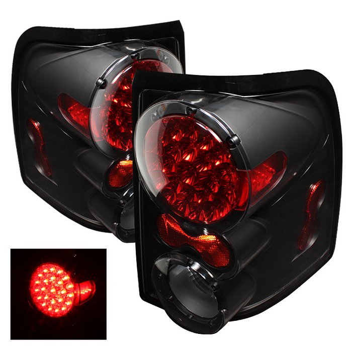 Spyder Black LED Tail Lights Ford Explorer 4DR (Except Sport Trac) 02-05