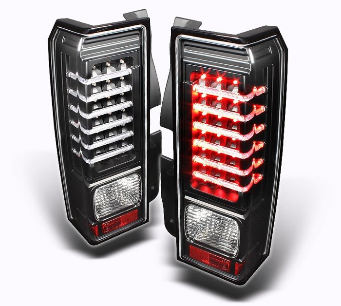 Spyder Black LED Tail Lights Hummer H3 06-09