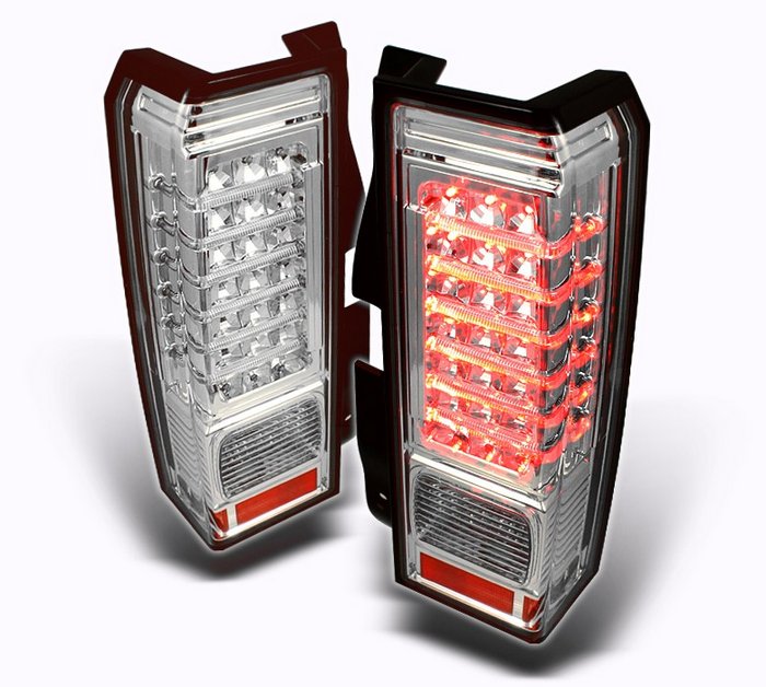 Spyder chrome LED Tail Lights Hummer H3 06-09