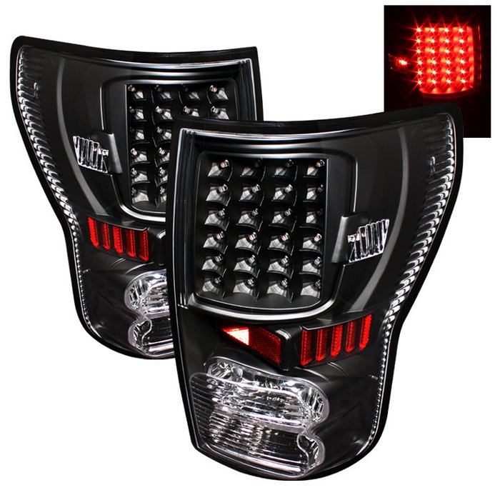 Spyder black LED Tail lights Toyota Tundra 07-11