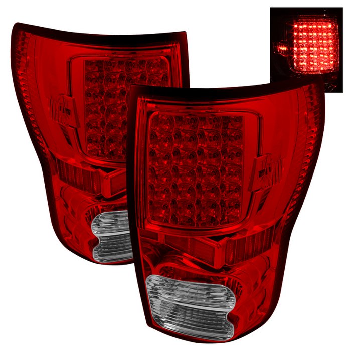 Spyder red clear LED Tail lights Toyota Tundra 07-11