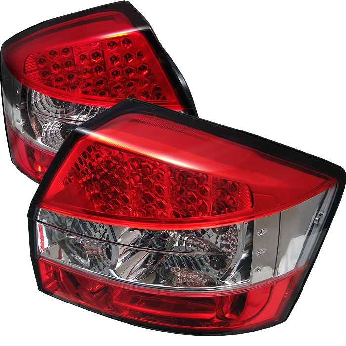 Spyder red clear LED Tail Lights Audi A4 02-05