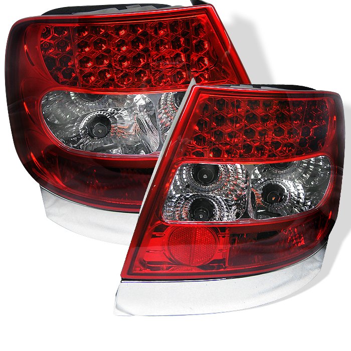 Spyder red clear LED Tail Lights Audi A4 96-01