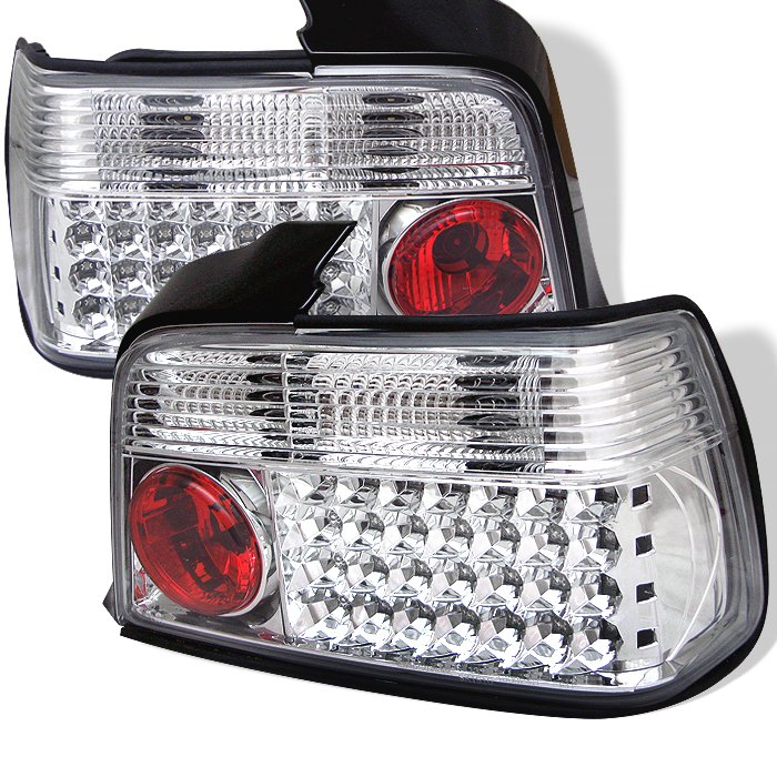 Spyder chrome LED Tail Lights BMW E36 3-Series 4DR 92-98