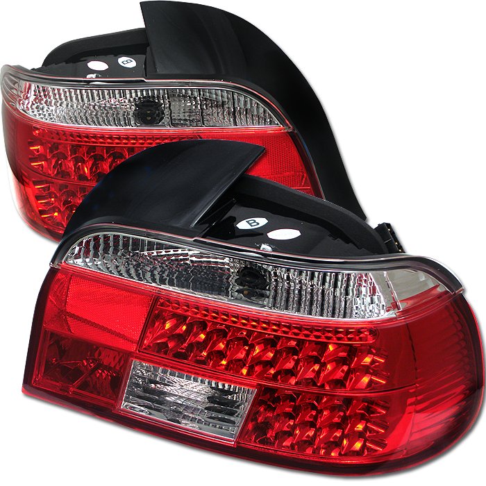 Spyder red clear LED Tail Lights BMW E39 5-Series 97-03