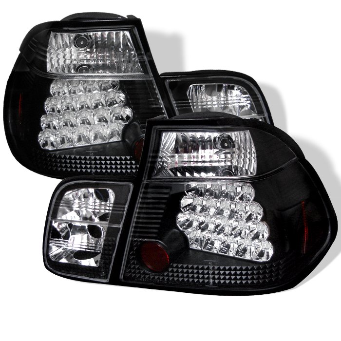 Spyder LED Black Tail Lights BMW E46 3-Series 4Dr 99-01