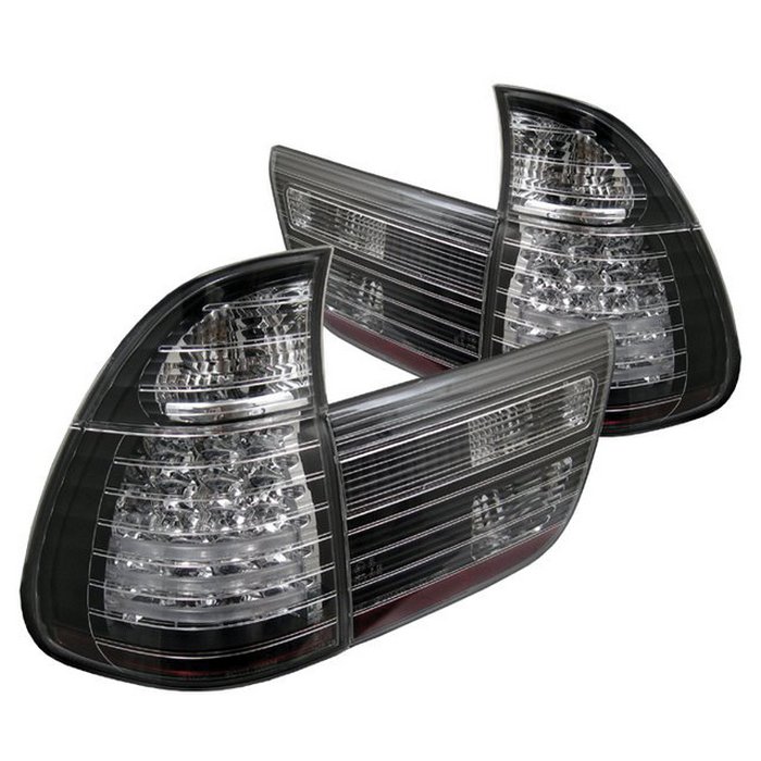 Spyder 4Pcs LED Black Tail Lights BMW E53 X5 00-03