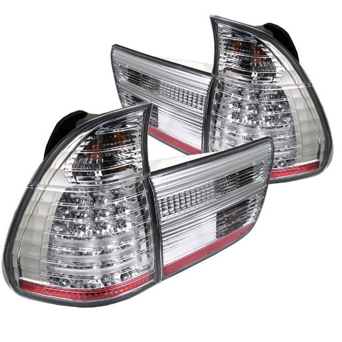 Spyder 4Pcs LED chrome Tail Lights BMW E53 X5 00-03