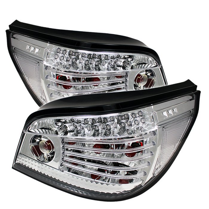 Spyder LED Chrome Tail Lights BMW E60 5-Series 04-07