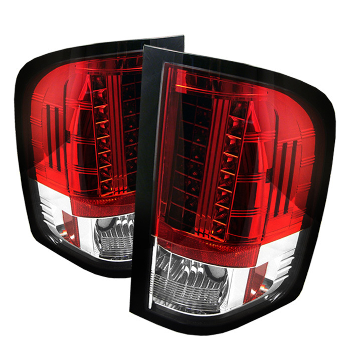 Spyder LED Red/Clear Tail Lights Chevrolet Silverado 1500 2500 3500 07-09