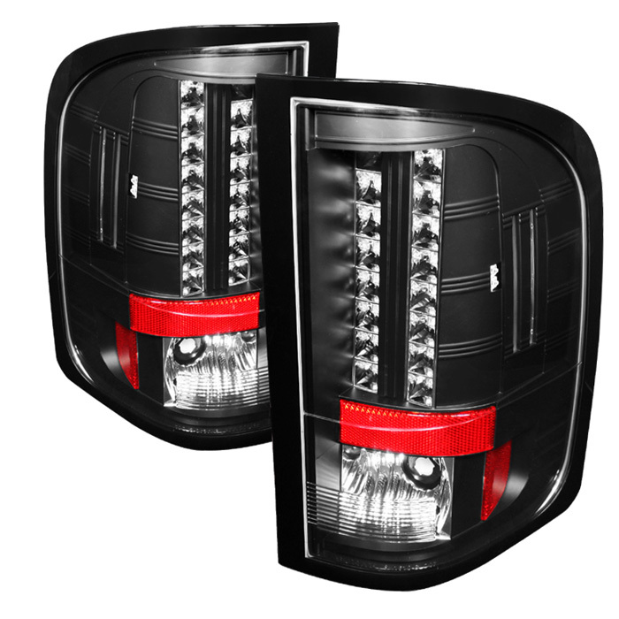 Spyder LED Black Tail Lights Chevrolet Silverado 1500 2500 3500 10-11