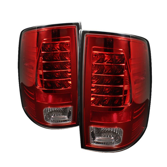 Spyder LED Red/Clear Tail Lights Dodge Ram 1500 09-10