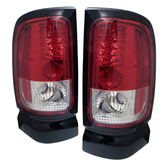 Spyder LED Red/Clear Tail Lights Dodge Ram 1500 2500 3500 94-01