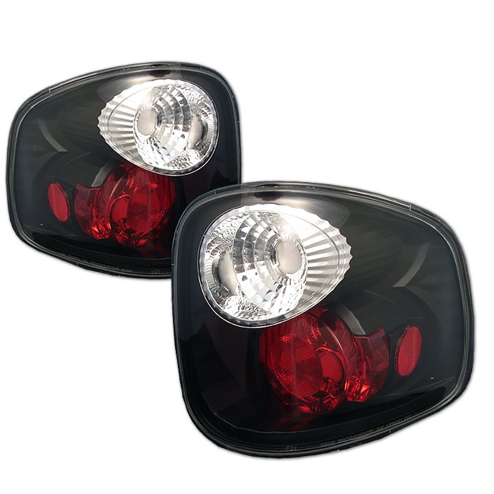 Spyder Altezza Black Tail Lights Ford F150 Flareside 01-03