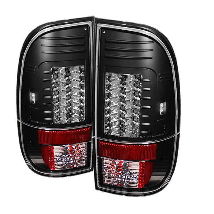 Spyder Version 2 LED Black Tail Lights Ford F150 Styleside 97-03 F250 350 450 550 Super Duty 99-07