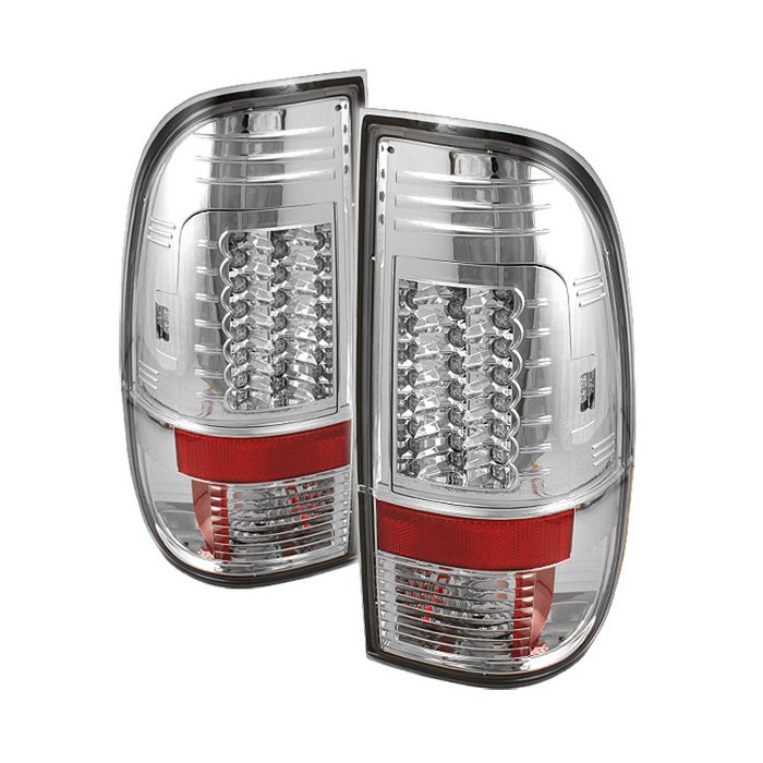 Spyder Version 2 LED Chrome Tail Lights Ford F150 Styleside 97-03 F250 350 450 550 Super Duty 99-07