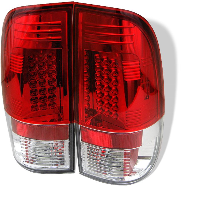 Spyder LED Red/Clear Tail Lights Ford F150 Styleside 97-03 F250 350 450 550 Super Duty 99-07