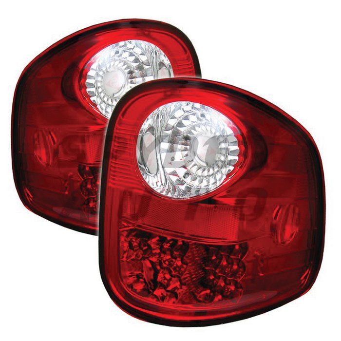 Spyder LED Red/Clear Tail Lights Ford F150 Flareside 97-03