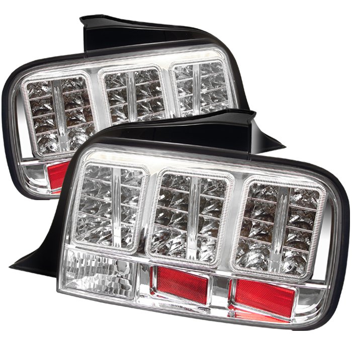 Spyder LED Chrome Tail Lights Ford Mustang 05-09