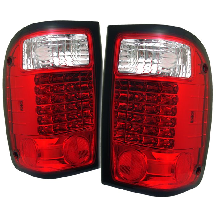 Spyder LED Red/Clear Tail Lights Ford Ranger 01-05