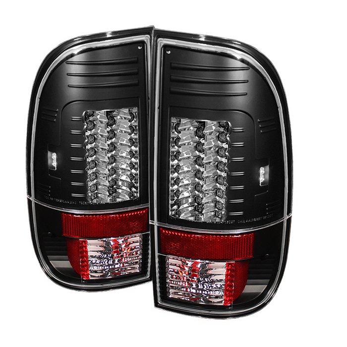 Spyder Version 2 LED Black Tail Lights Ford F250 350 450 550 Super Duty 08-09