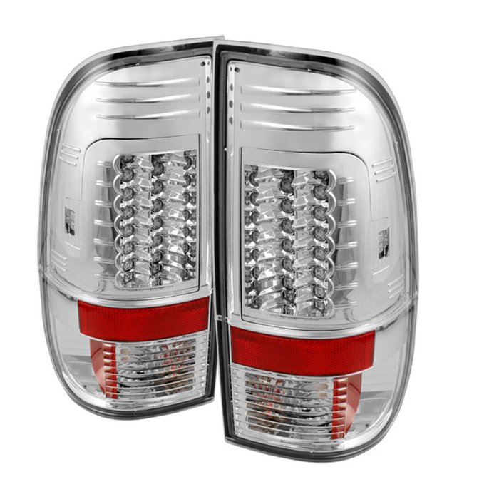 Spyder Version 2 LED Chrome Tail Lights Ford F250 350 450 550 Super Duty 08-09