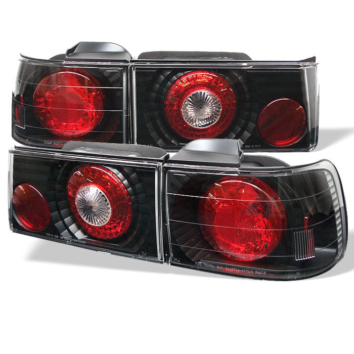 Spyder 4Dr Altezza Black Tail Lights Honda Accord 90-91