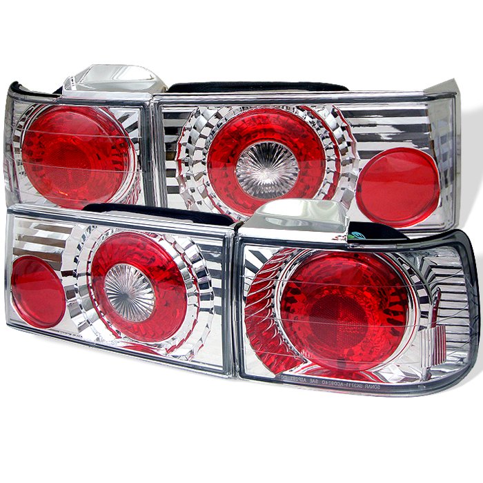 Spyder 4Dr Altezza Chrome Tail Lights Honda Accord 90-91