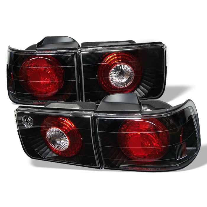 Spyder 4Dr Altezza Black Tail Lights Honda Accord 92-93