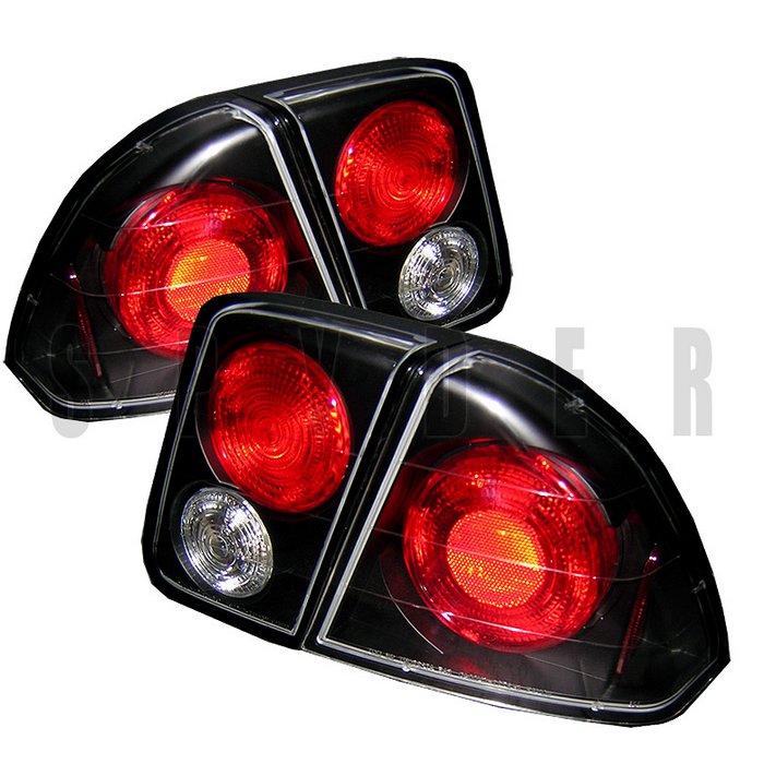 Spyder 4Dr Altezza Black Tail Lights Honda Civic 01-05