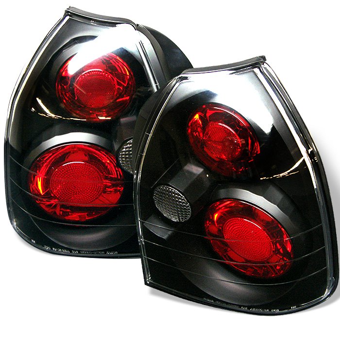 Spyder 3Dr Altezza Black Tail Lights Honda Civic 96-00