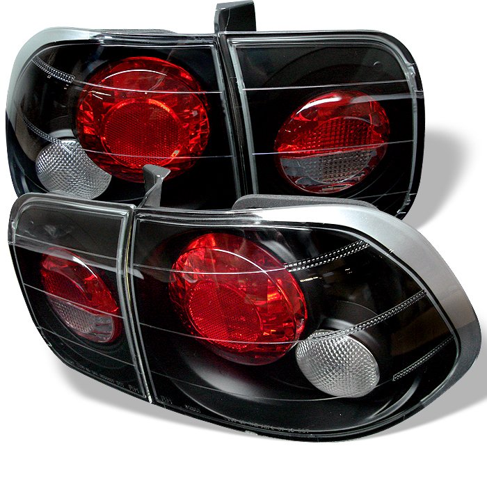 Spyder 4Dr Altezza Black Tail Lights Honda Civic 96-98